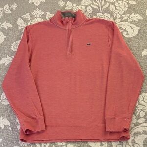 Vineyard Vines Coral Quarter-Zip ~ Size Medium ~ Coral